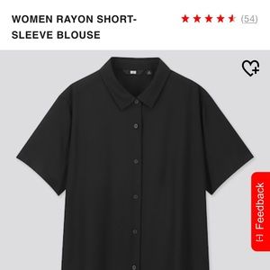 Uniqlo woman rayon short sleeve blouse